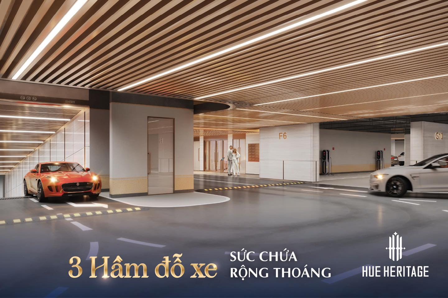 Hầm đỗ xe căn hộ Hue Heritage